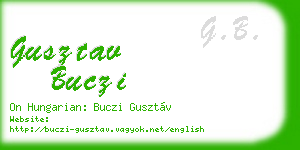 gusztav buczi business card