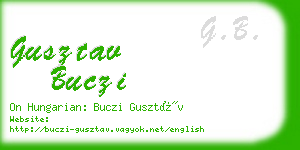 gusztav buczi business card